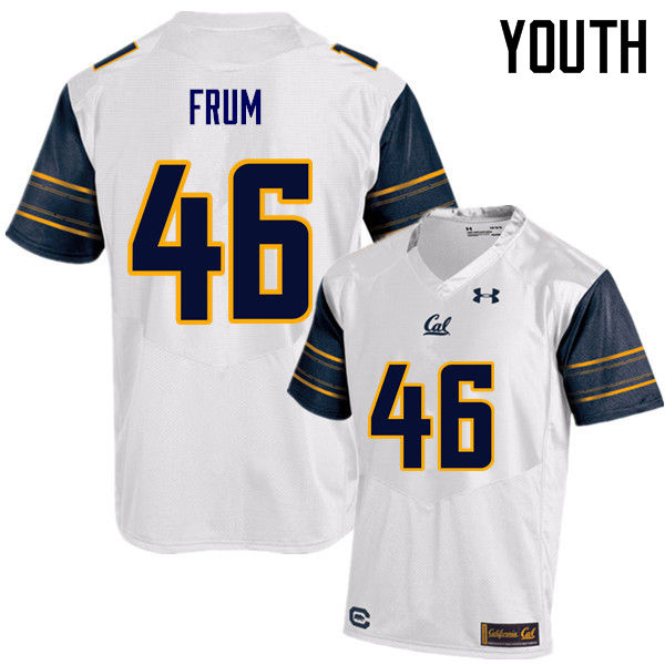 Youth #46 Garrett Frum Cal Bears (California Golden Bears College) Football Jerseys Sale-White